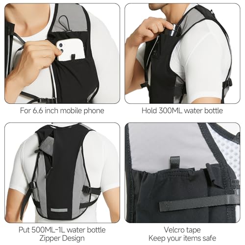 feitycom Hiking Trail Running Cycling Race Marathon for Men Lightweight Hydration Packs Vest Backpack - Image 3