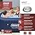 Bestway Coleman Hawaii AirJet Large Square 4 to 6 Person Inflatable Hot Tub Portable Outdoor Spa with 140 AirJets and EnergySense Cover, Blue