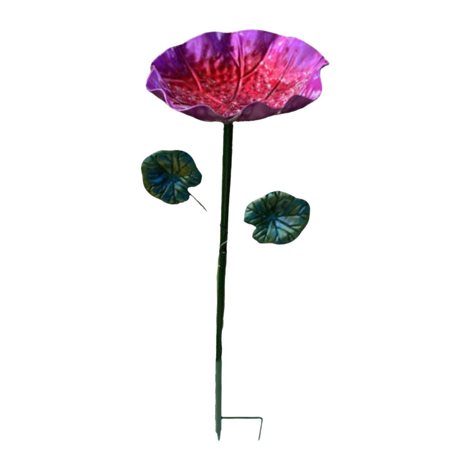 Garden Bird Bath Bowl Heavy Duty with Metal Stake Stand for Yard Garden Lawn Violet|Home & Garden| Yard, Garden & Outdoor Living| Bird & Wildlife Accessories| Birdbaths-image-48