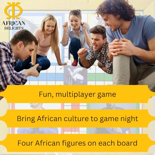 African Delights 000000 Premium African Ludu | 14In X 14In Board Game thumb #4