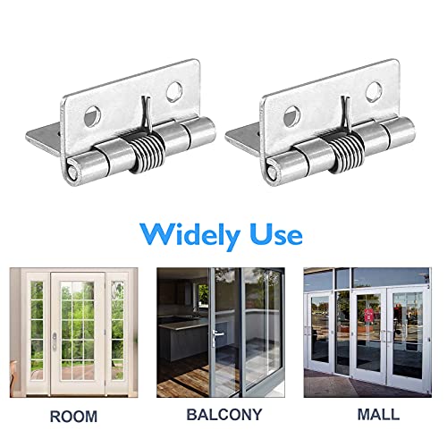 Luomorgo 4 Pcs Spring Loaded Hinges For Cabinets, 1.5 Inch Length Stainless Steel Spring Hinges Self Closing #TOP6