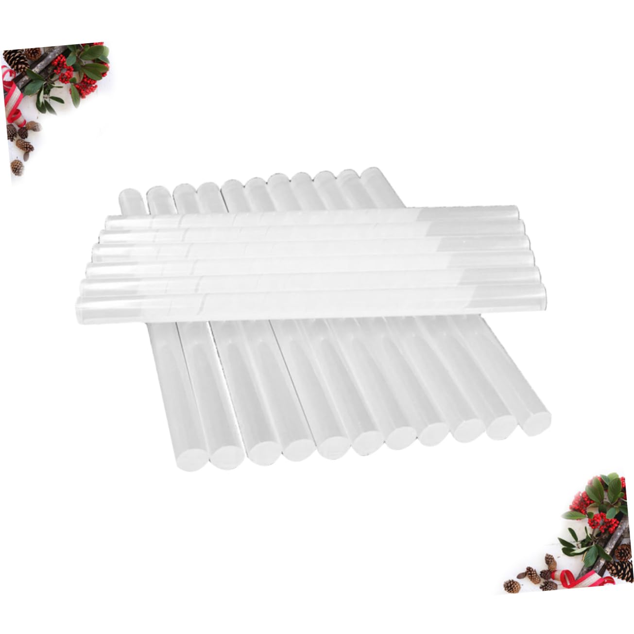 NUOBESTY 100 Stück Weiße Transparente Heißklebesticks aus Thermoplast für Heimwerker und Schule sehr Klebend nicht Vergilbend 7mm X 19cm Klebestifte