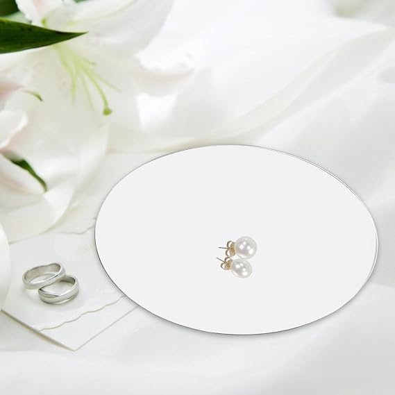 7.08 Inch Round Acrylic Mirror Board Photography Prop Reflective Display Mirror for Jewelry Watches Electronics Photo Studio Supplies