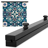 LEAPOAK Quilt Hanger for Wall Display - Black Maple Wood Textile Hanger, for 48 Inch Tapestry, Quilt and Rugs Rack, Heavy Duty & Elegant Wall Decor
