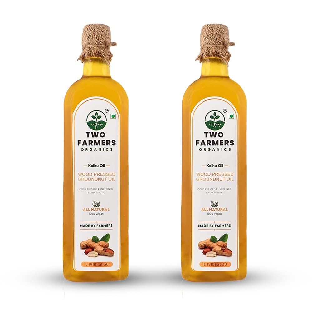 Two Farmers Organics Natural Kacchi Ghani Groundnut Oil Cold-Pressed and Extra Virgin Moongfali Ka Tel (2 Ltr Pack) (B0C38S19QC) Amazon Price History, Amazon Price Tracker