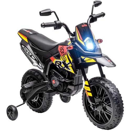 AIYAPLAY Elektro Kindermotorrad Aprilia Elektromotorrad mit USB,...