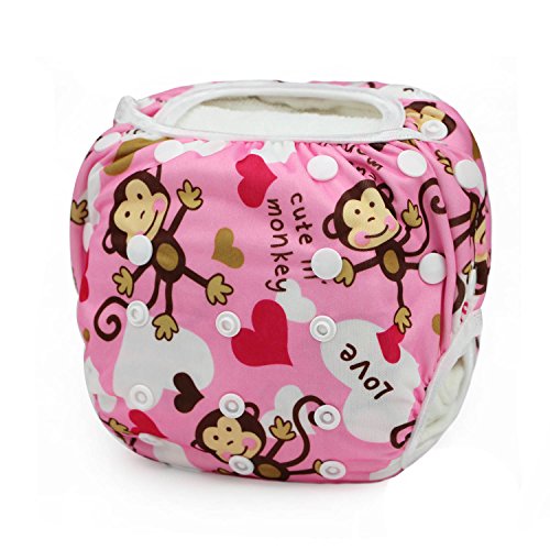 Baby Reusable Swim Diaper Washable Pool Pants Swimwear for 10-40lbs Boys Girls (H)