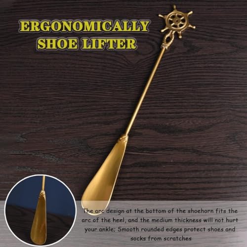 Calzador de latón y adornos ligeros lujo con forma timón para regalar 5