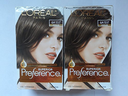 L'Oreal Superior Preference - 6A Light Ash Brown (Cooler) 1 Each (Pack of 2)