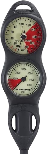 SCUBAPRO Consola de buceo en línea U de calibre 2 PGPSI DGFT