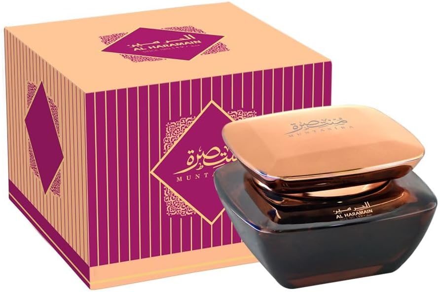 Al Haramain Muntasira (Oudh Ma'Al Attar) 75g – Premium Arabic Fragrances, Long Lasting Agarwood Oudh Attar, Woody Floral Scent – Sophisticated Unisex Perfume, Great Gift
