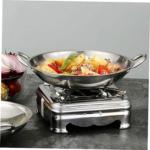 Wok de Acero Inoxidable con Doble Asa y Base Redonda miniatura 4