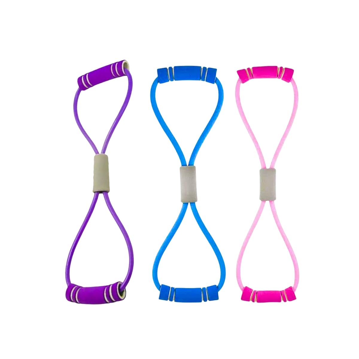 TOMOO Bandas de resistencia de yoga Fitness Figure-of-Oight Expansor de pecho elástico entrenamiento muscular, equipo de gimnasio Fitness bandas de goma deportivas entrenamiento de culturismo elástico