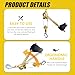 SENKEYFE Come Along Winch Puller 3T 10FT, Cable Hoist Winch Puller with 2 Hooks, Come Along Tool Heavy Duty, Ratchet Puller for Lifting Pulling Construction Building