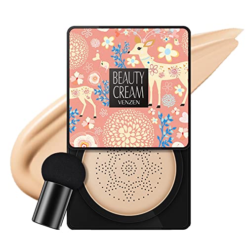 Air Cushion CC Cream | ar para cabeça cogumelo CC creme maquiagem para o rosto à prova d'água - Cor
