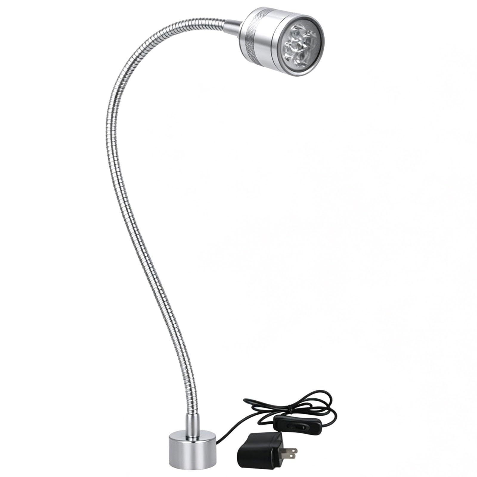 Industrial LED Tube Light With Magnetic Base, 110-220V Aluminum Alloy Gooseneck Working Light, for Lathe CNC Milling Drill Press(3W 110-220V)