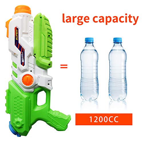 ToyerBee Water Gun, 2 Pack Squirt Guns for Kids, 1200CC High Capacity& 35 Feet Long Shooting Range Water Blasters, Water Toys for Kids& Adult