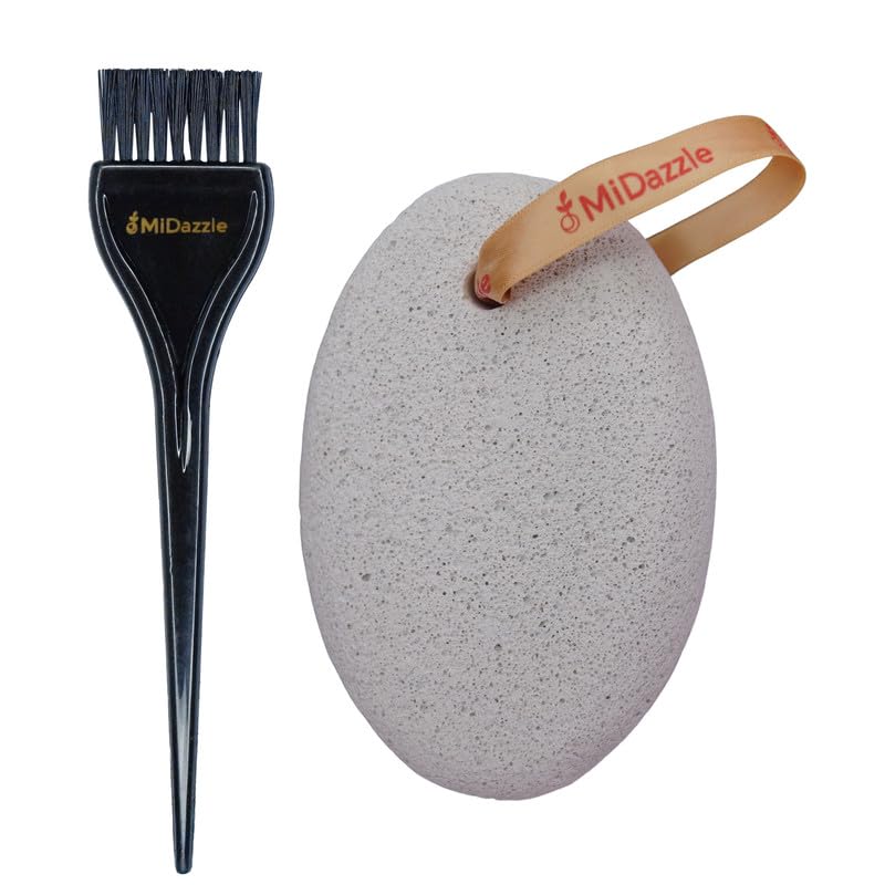 Image of Midazzle Hair Dye Brush With Pumice Stone (Oval) - Set Of 2