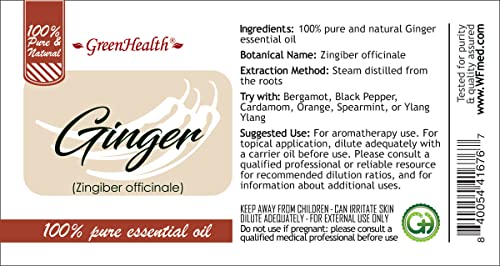 GreenHealth Jengibre – 30 ml Aceite Esencial Puro miniatura 4