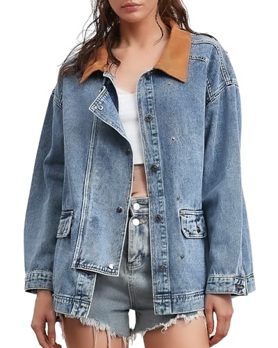 ジャケット・アウター BELPER / puffleed collar denim jacket Teenager Denim Jacket With Sherpa Collar - Blue | Levi's® AT