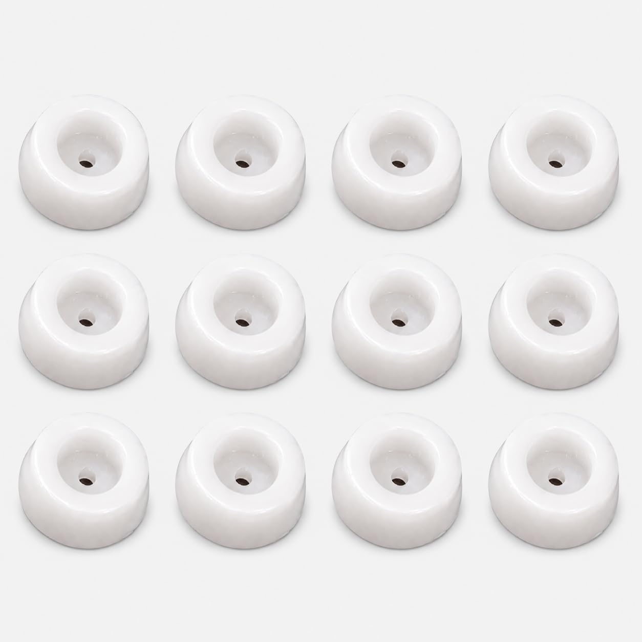 heavy-duty round furniture pads with mounting screws - non-slip floor protectors for chair, table, sofa & bed legs - pack of 12 (4 & 6 screw options)