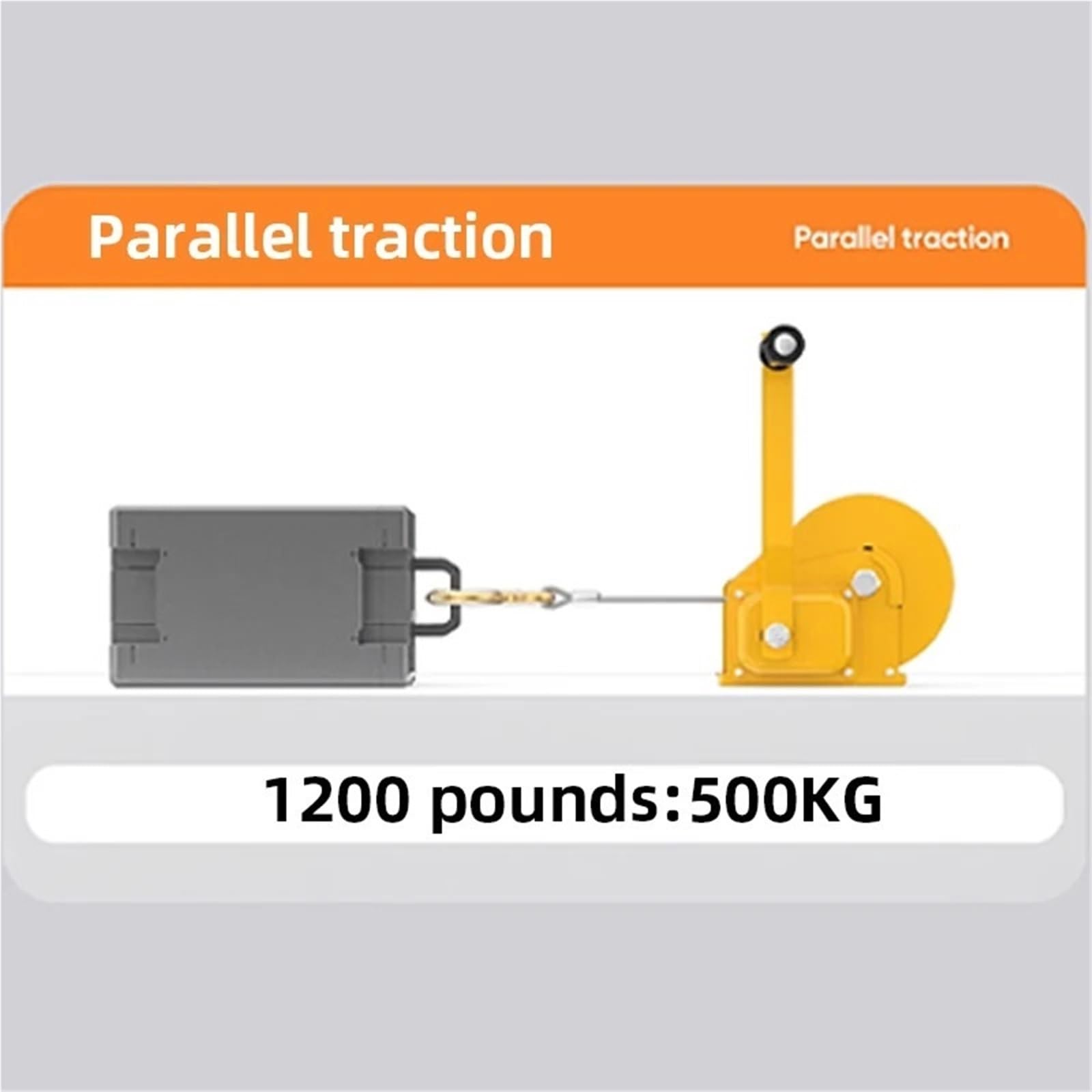 Paranco elettrico cavo Verricello Manuale Da 1200 Libbre For Carichi Pesanti Fune In Acciaio Zincato Manovella Ad Azionamento(1200LB 5m)