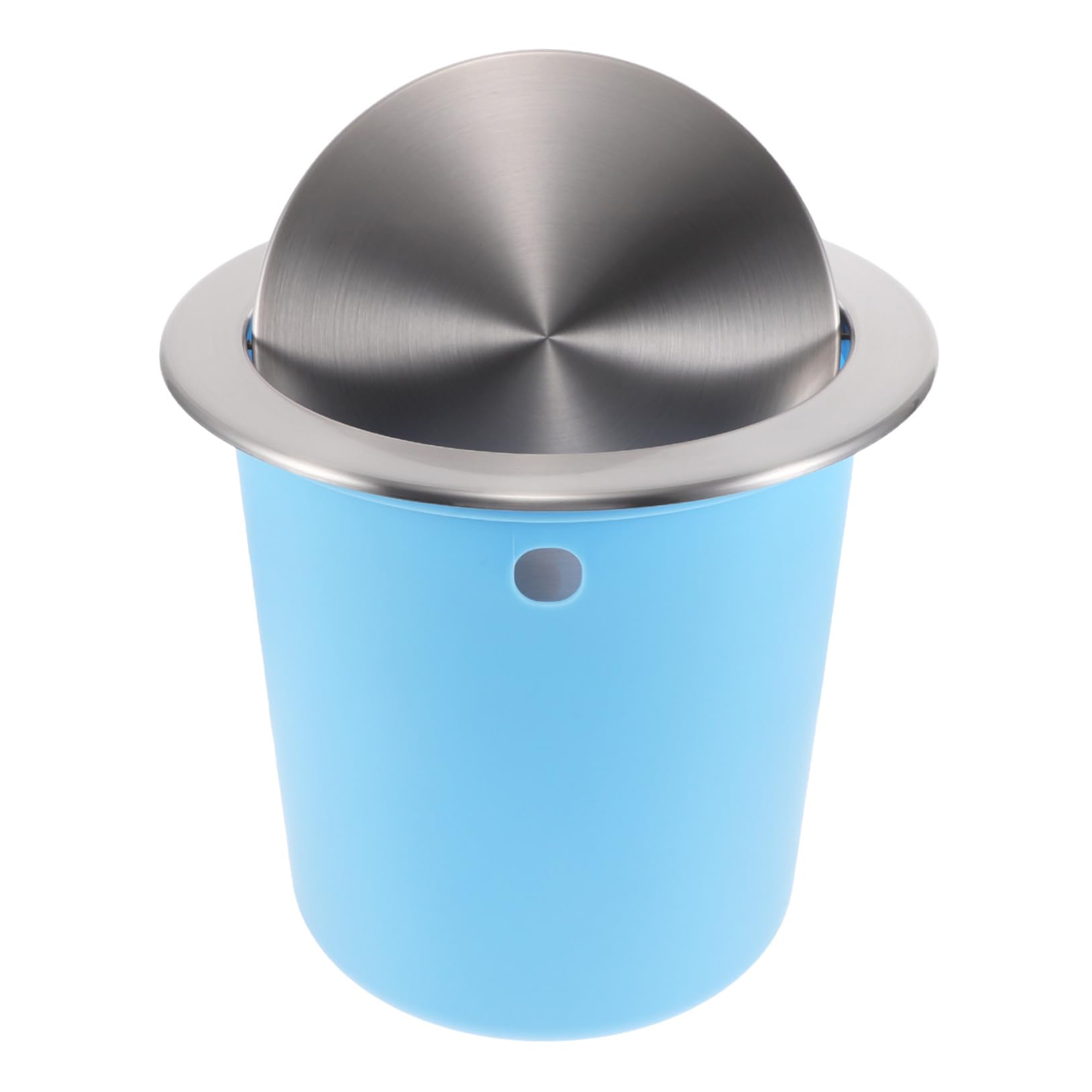 Cabilock Papelera Empotrada para Encimera con Tapa Silenciosa Cubo de Basura Inoxidable y Plástico Espacio Ahorro para Cocina Baño y Restaurante