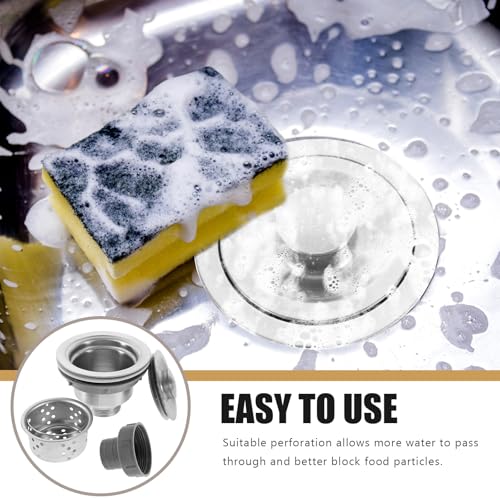 Kit de colador para fregadero de cocina en acero inoxidable miniatura 3