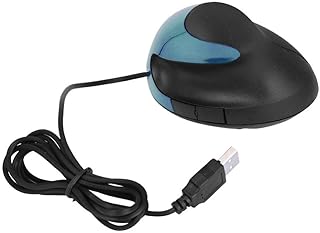 Yosoo Health Gear Vertical Mouse Wired, 1600DPI USB Vertical Wired Mouse Ergonomic Design Wrist Rest Gaming Mice for PC Laptop(Blue)