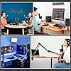 Jubor Table Microphone Arm Stand, Desk Microphone Boom Arm with 3/8" to 5/8" Screw, Adjustable Mic Mount Suspension Holder with Table Mount Clamp, Perfect for TikTok Live-Streaming, Singing #5