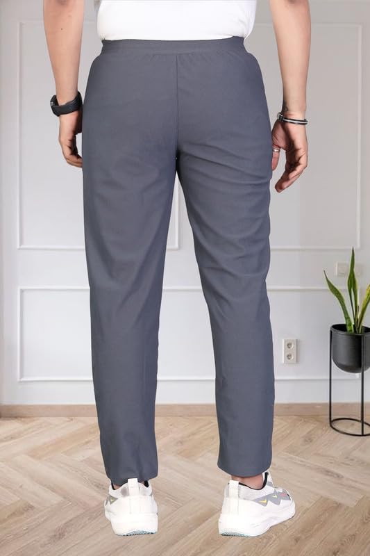 Image of HOODMASTER Men's Polyester Blend Track Pant with Drawstring Classic Style Regular Fit Solid Pattern and Standard Length | Mens Casual Daily Use Track Pants | Soft Fabric Modern Casual Track Pant