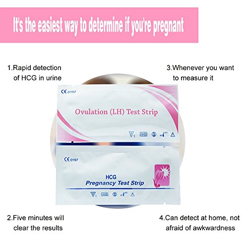 Ovulation Kits for Women Pre 25 LH Ovulation Test Strips and 5 HCG Pregnancy Test Strips Kit LH Ovulation Test Strips for Women - Thumbnail 3