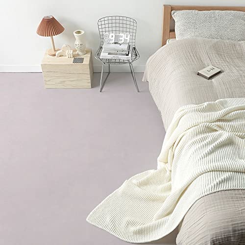 壁紙屋本舗 床 リメイクシート 剥がせる 無地 貼るだけ フロアシート 巾65cm×3m スモーキーピンク ドーンピンク ニュアンス 防水 汚れ防止 賃貸 キッチン 洗面 玄関 床材 ハッテミーフロアパレット【受注生産品・キャンセル不可】