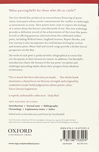Image of POETRY OF THE FIRST WORLD WAR OWC