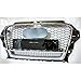 XGCLZBJ Parrilla De Parachoques Delantero De Coche para Audi A3 S3 8V 2014 2015 2016 (Reajuste para Estilo Rs3 Quattro) AleróN De Parrilla De Capó De Panal De Malla Hexagonal, Cromo Negro