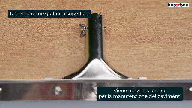 KOTARBAU Tira Acqua Pavimenti Professionale 90 Cm – Tergipavimento In Acciaio Con Schiuma Morbida Per Esterni, Garage, Doccia - 4