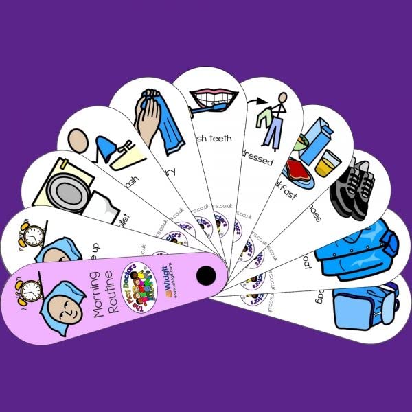 The Play Doctors Morning Routine Fan - ASD / Autism / SEN / Special Needs Nonverbal Speech Delay Social Communication Aid