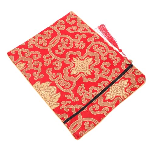 HOMOCONO Bolsa De Seda Para Budistas y Escrituras Funda Organizadora De Rojo Para Almacenamiento De y Textos Sagrados
