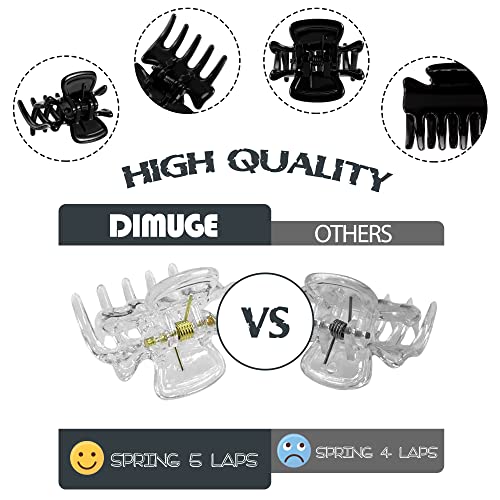 Dimuge 24 Pcs Little Hair Clips Clear Plastic Hair Claw Clips For Girls And Women Short Hair, 1 Inch Small Hair Clips For Teens And Adult Hairstyles. #TOP2