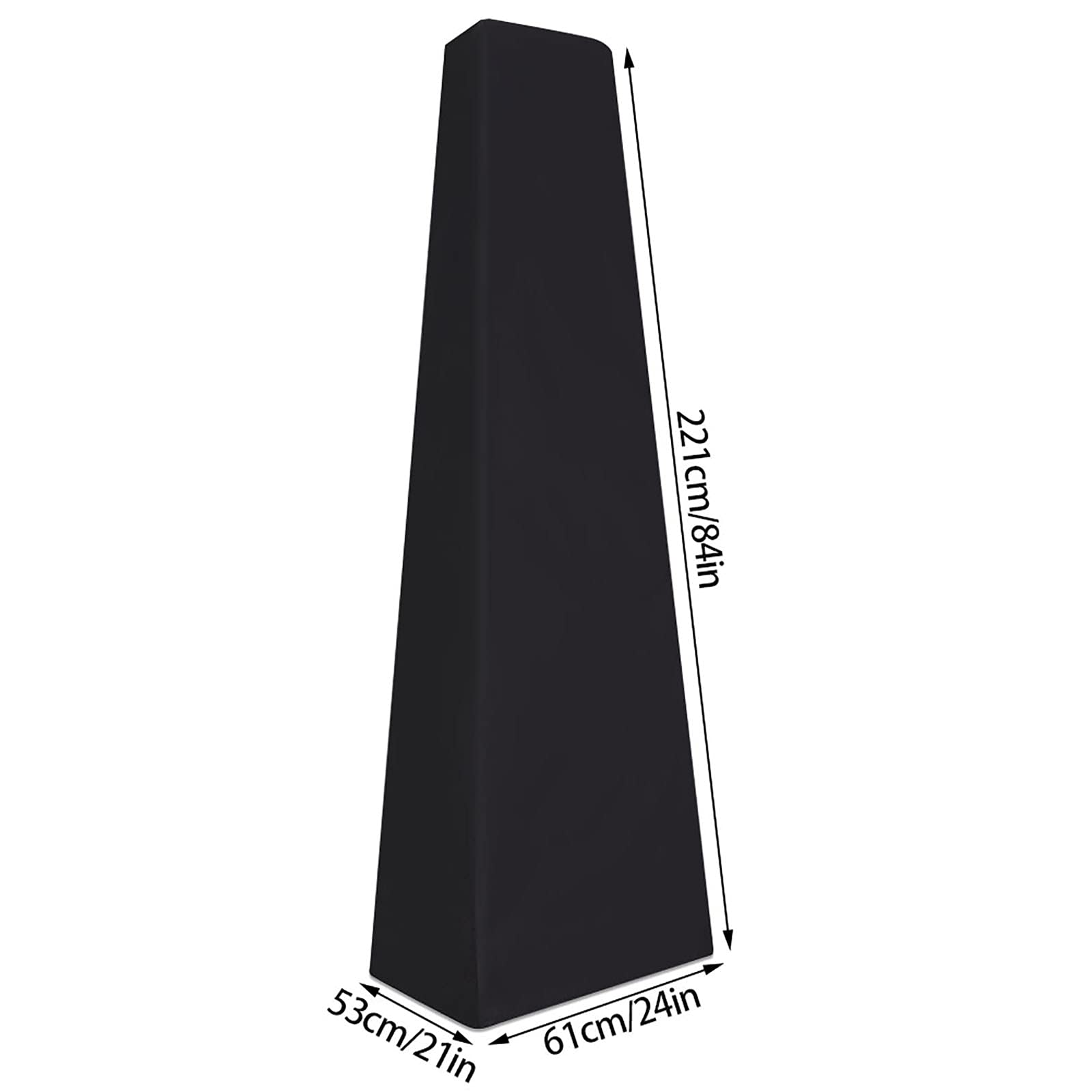 Housse de protection pour chauffage de terrasse - 224,6 cm - Résistante et étanche - Pour chauffage de terrasse pyramidale - Triangle - Grande housse de chauffage