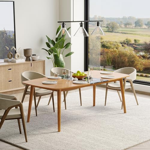 Image of Wakefit Zafran 8 Seater Dining Table - with Marble Finish Tiles