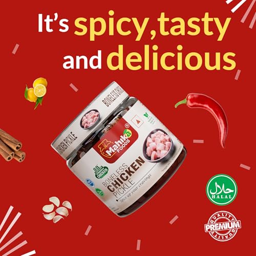 Image of MAHIKA FOODS Boneless Chicken Pickle, Size: 250 Gm + JAR