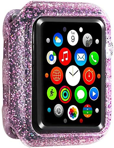 Libra Gemini Replacement Silicone Apple Watch Case for Apple Watch Series3/2/1 38 mm Pink
