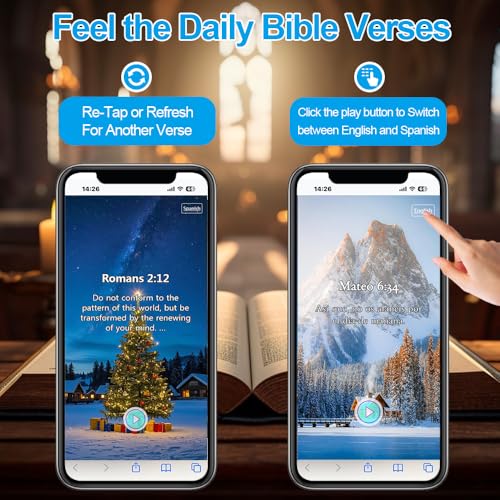 6Pack Daily Bible Verse Bracelets, Bible Verse Bracelet with NFC, Wearable Christian Bibles Bracelet, Inspirational Bibles Religious Jewelry Gifts for Teens Men Women3