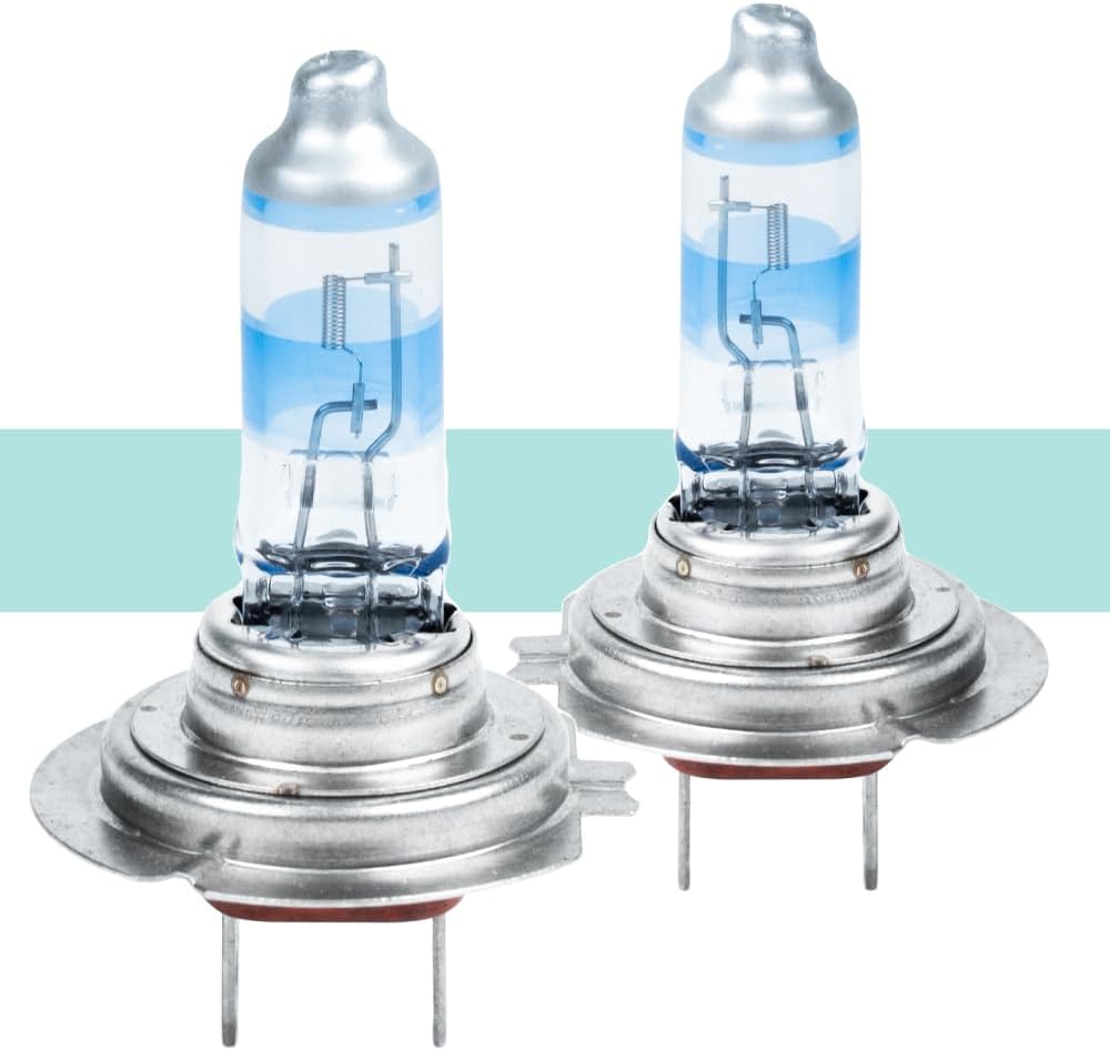 Upgraded H7 Halogen Headlight Bulbs, High Beam, Low Beam and Fog Replacement Bulb, 12V 100W, Pack of 2