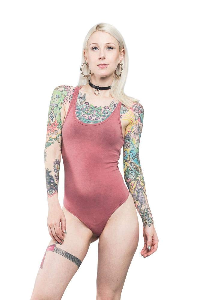 G-Style USA Women's Racerback Tank Top Bodysuit RT52301 - Mauve - Medium - EE12G