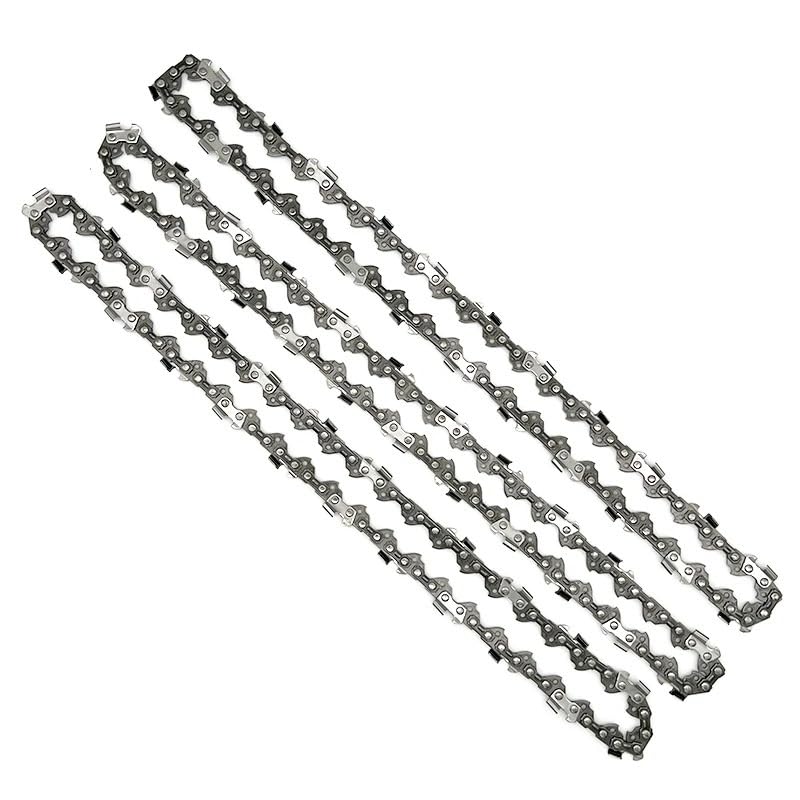 Genérico Hojas de Motosierra, 3 Piezas, Cadenas de Sierra Semi cinceladas for Paso de 3/8", Calibre 1,3 mm, 44, 45, 50, 52, 55, 56, 57 y 59. Disponibles eslabones de transmisión.(52 Links Chains)