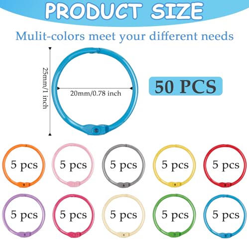 HAUTOCO 50Pcs Binder Rings - Image 3