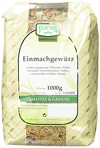 Fuchs Einmachgewürz ganz im 3er Pack (3 x 1 kg) - zum Einmachen von Gemüse oder zum Verfeinern von Antipasti Fleisch - oder Fischgerichten