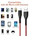 Micro USB Cable 10Ft,(3Pack) Cabepow Android Charger Cable, Durable Premium Nylon Braided Phone Charging Cord for Samsung Galaxy S7 Edge S6 S5 S2 J7 J7V J5 J3 J3V J2, LG K40 K20, Moto E4(Red)